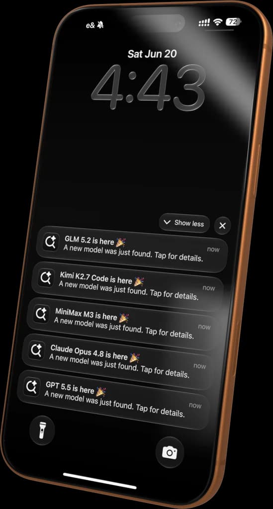 Zonar lock screen showing new model alerts